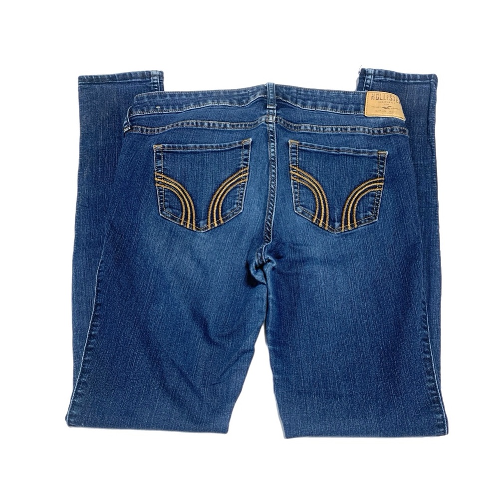 Hollister 7R 28x31 Blue Denim Jeans with Embroidered‎ Pockets